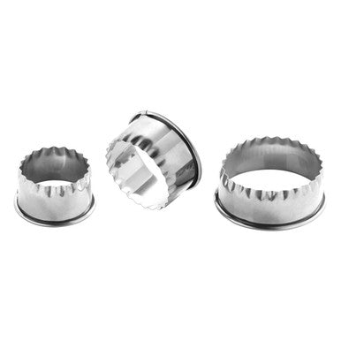 Set of 3 Round Stainless Steel Pastry or Cookie Cutters | Sucre