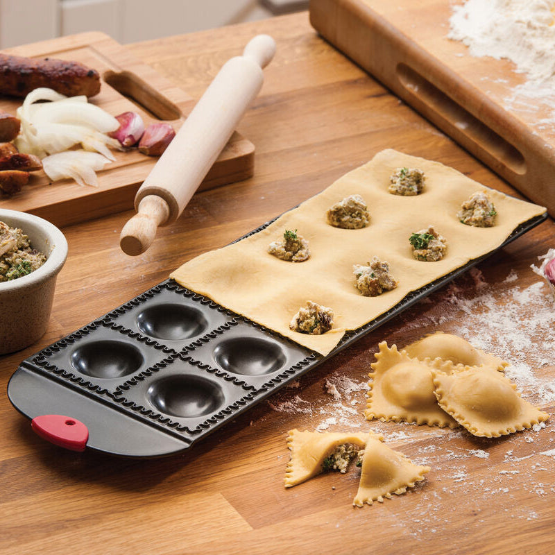 Ravioli Tray with Rolling Pin | From Scratch
