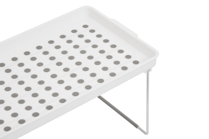 Set of 2 White and Grey Foldable Cabinet Racks | Romm