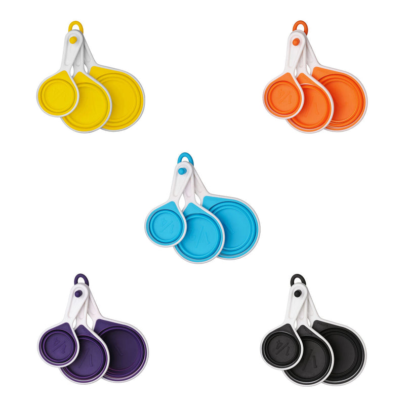Blue Collapsible Silicone Measuring Cups | Zing
