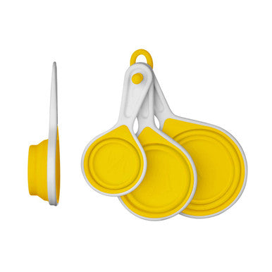 Yellow Collapsible Silicone Measuring Cups | Zing