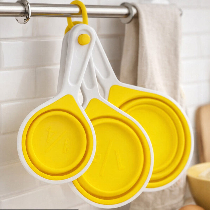 Yellow Collapsible Silicone Measuring Cups | Zing