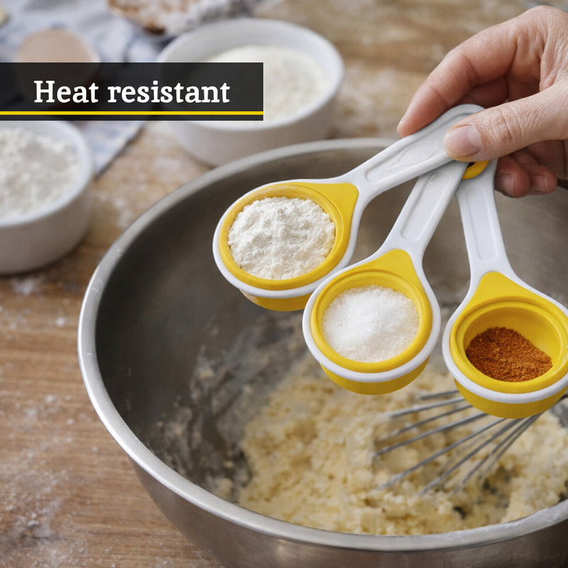 Yellow Collapsible Silicone Measuring Cups | Zing