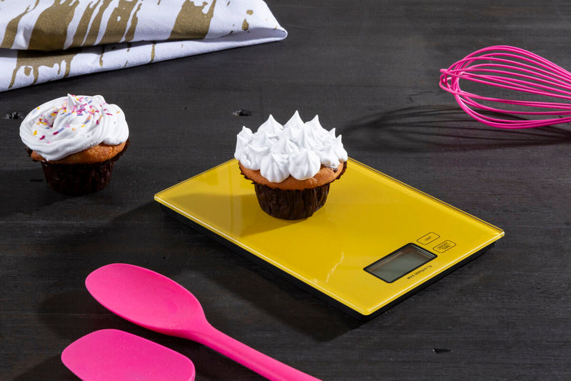 Yellow Glass Rectangular Kitchen Scale | Zing