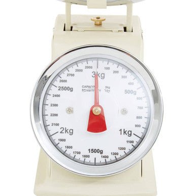 3Kg Cream Retro Kitchen Scale | Olivier