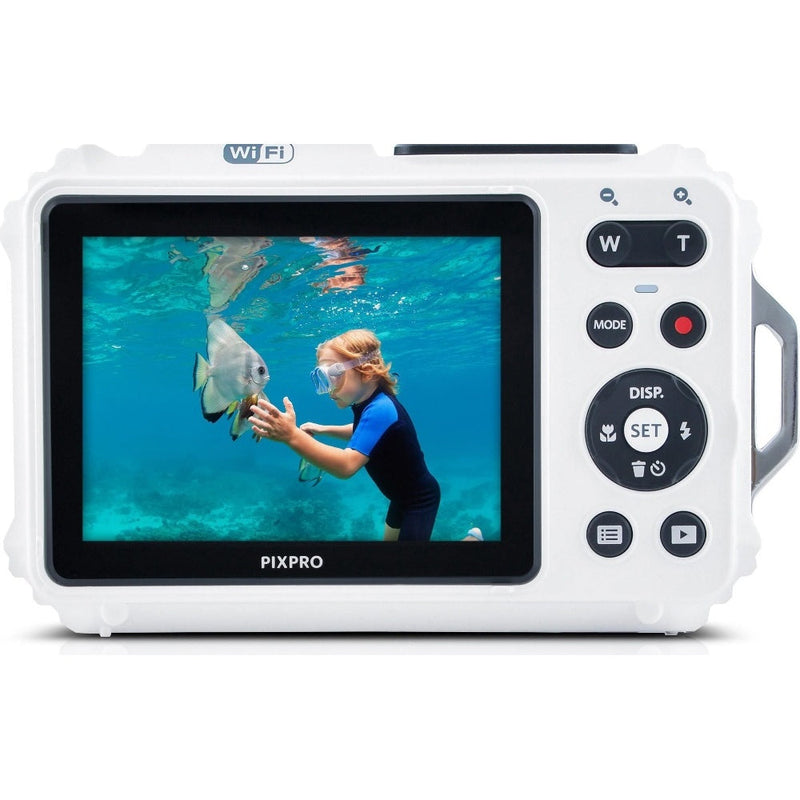 Kodak PIXPRO WPZ2 16MP 4x Zoom Tough Compact Camera - White - Camera Only