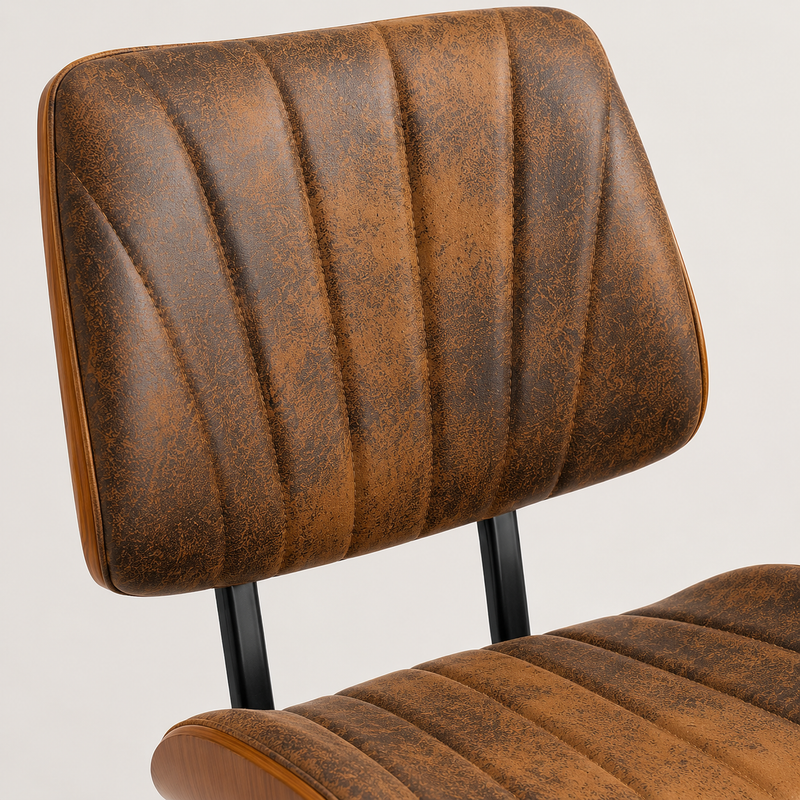 Orion Walnut Brown Swivel Office Chair