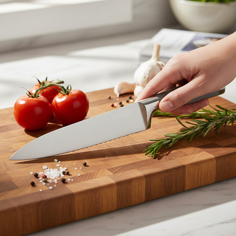 5 Piece Knife Set with Acrylic Block | Corsico