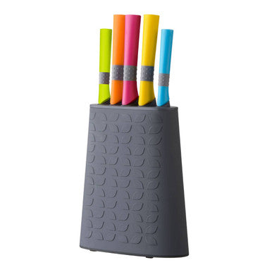5 Piece Knife Set with Rubber Handle | Living Colour