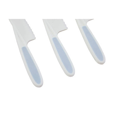 Set Of 3 Dessert Or Salad Knives In Pastel Blue | Zing