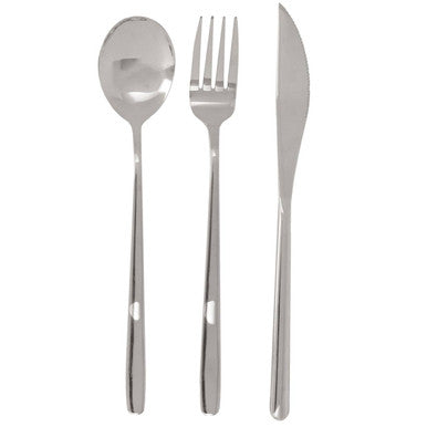 6 Piece Silver Travel Cutlery Set with Case | Mimo