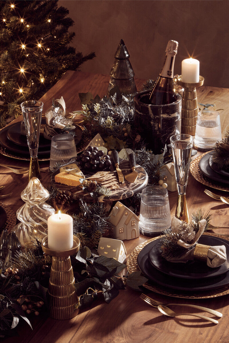 16 Piece Antique Gold Finish Cutlery Set | Avie