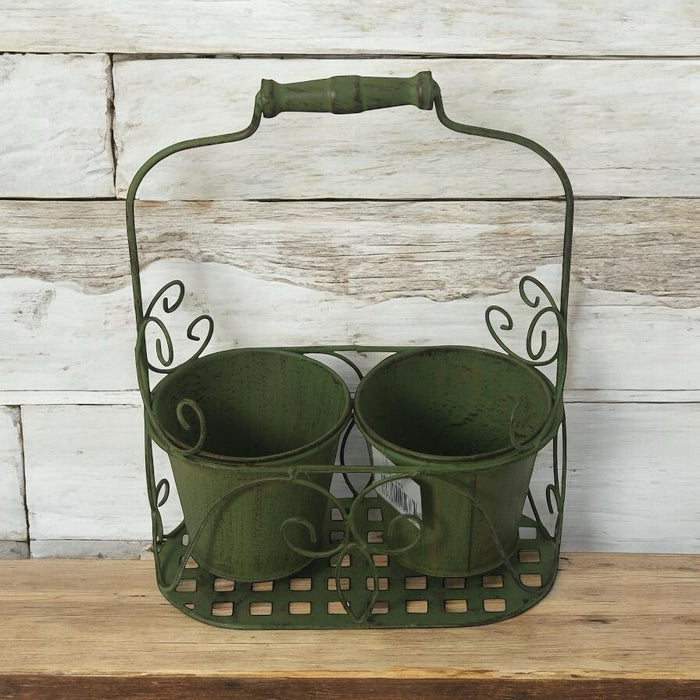 GREEN 2 POT PLANTER