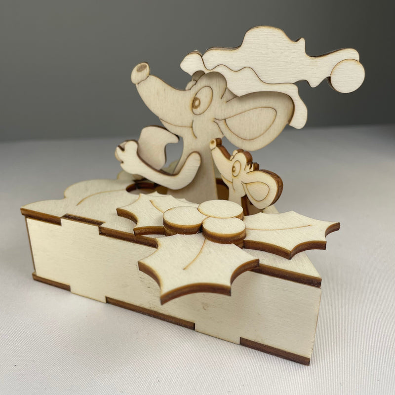 Festive Mice in the Pie - Ready-Made Model