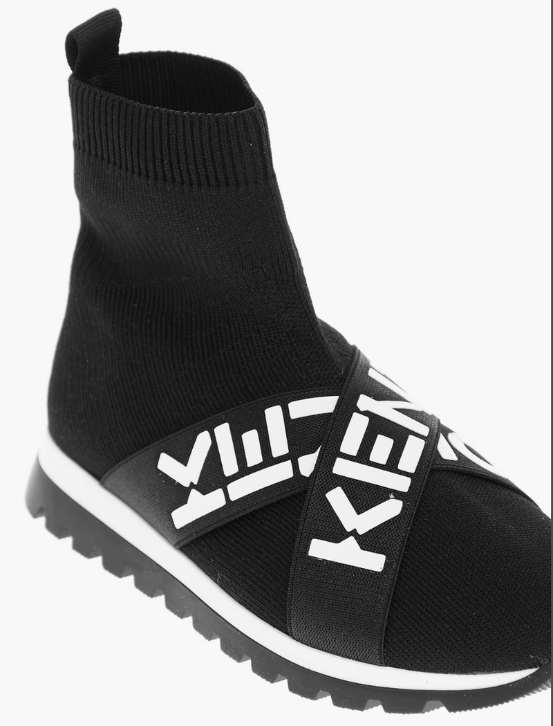 Kenzo Sock Trainers UK 2.5 EU 35 Slip On Logo Sneakers