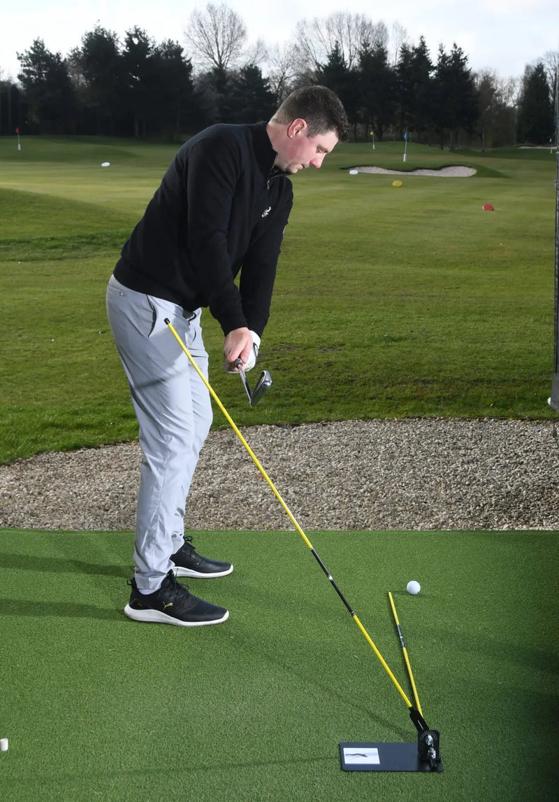 The Swing Plate® Golf Swing Trainer with Alignment Stick