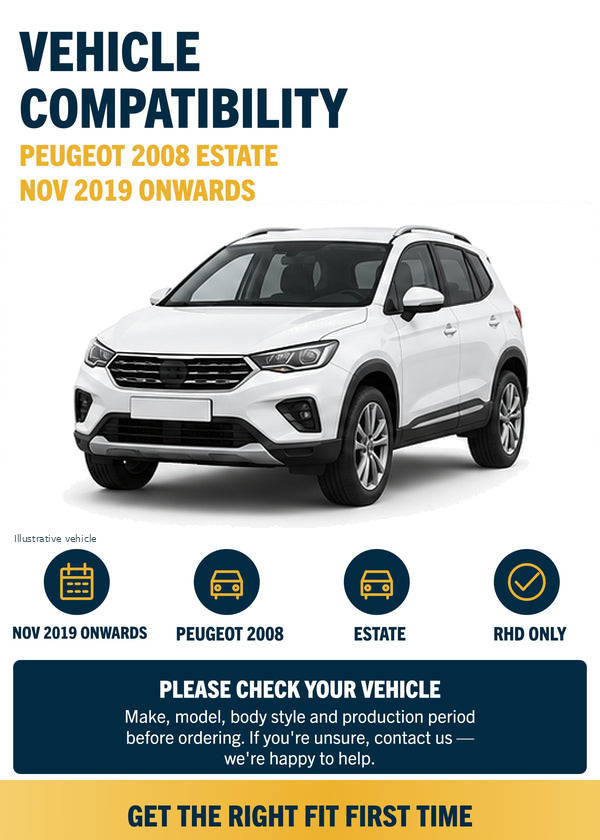 Peugeot 2008 Estate Front & Rear Wiper Blades | Nov 2019 onwards