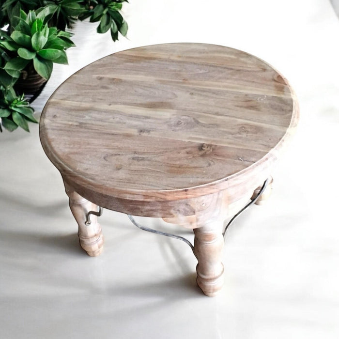 60CM WOODEN ROUND TABLE