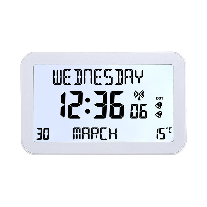 Backlit Easy to Read Full Disclosure Clock White
