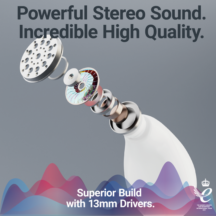 MAJORITY TRU BIO EARBUDS CLEAR WHITE