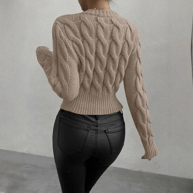 Loose-fitting Knitted Women's Pullover Sweater