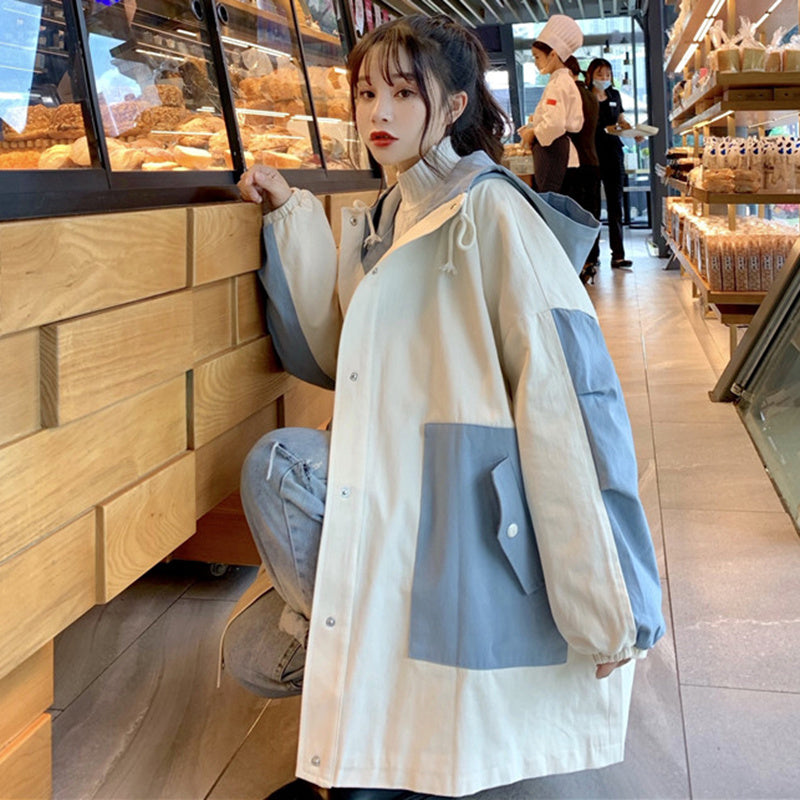 Thin Loose Casual Mid-length Trench Coat