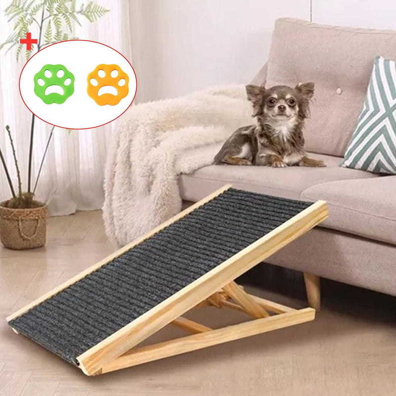 Adjustable Heights Dog Pet Ramp Foldable Stairs Non-Slip Ramp for Car Bed Sofa