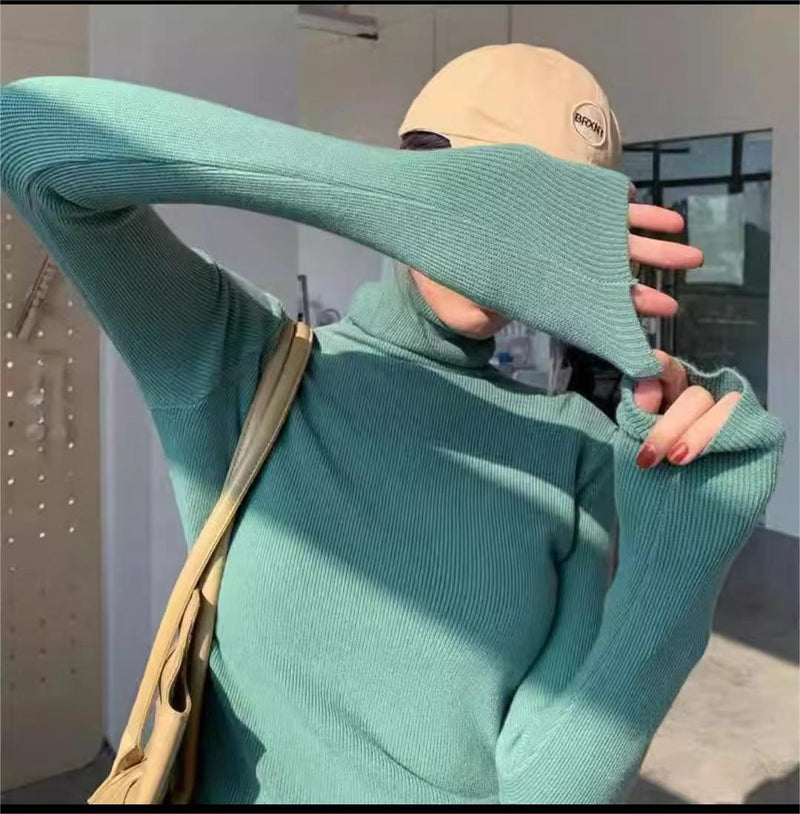 Lapel Women's Slim Bottoming Sweater