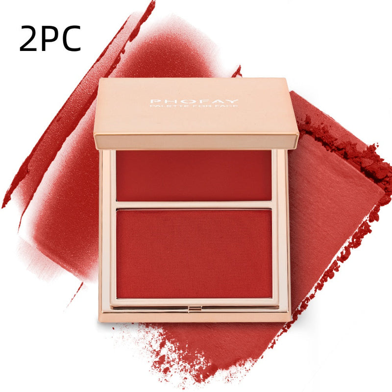 PHOFAY Double-Take Cream & Powder Blush Duo