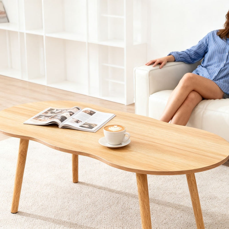 Natural Wooden Coffee Table for Living Room Modern Sofa Centre Table Tea Tables