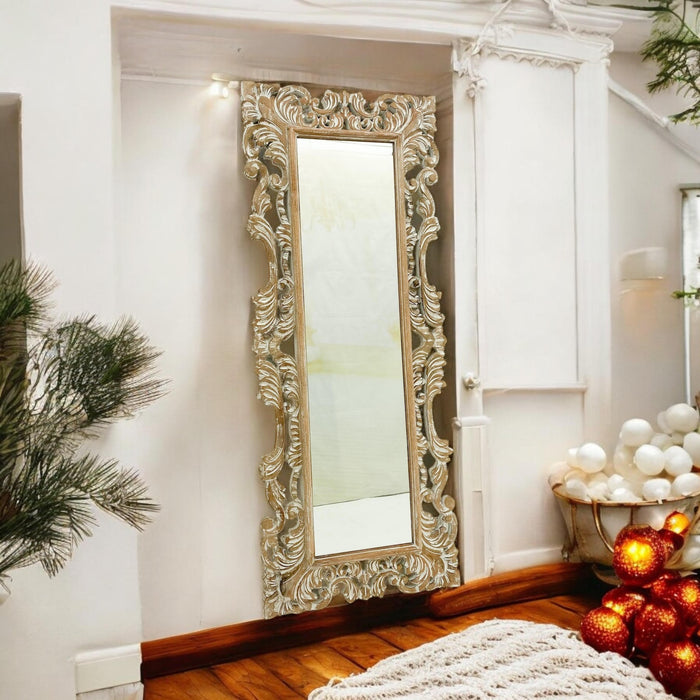 150CM HAND CARVED WOODEN MIRROR