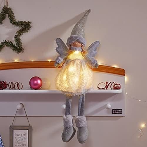 Silver Starlight Princess Ornament with LED