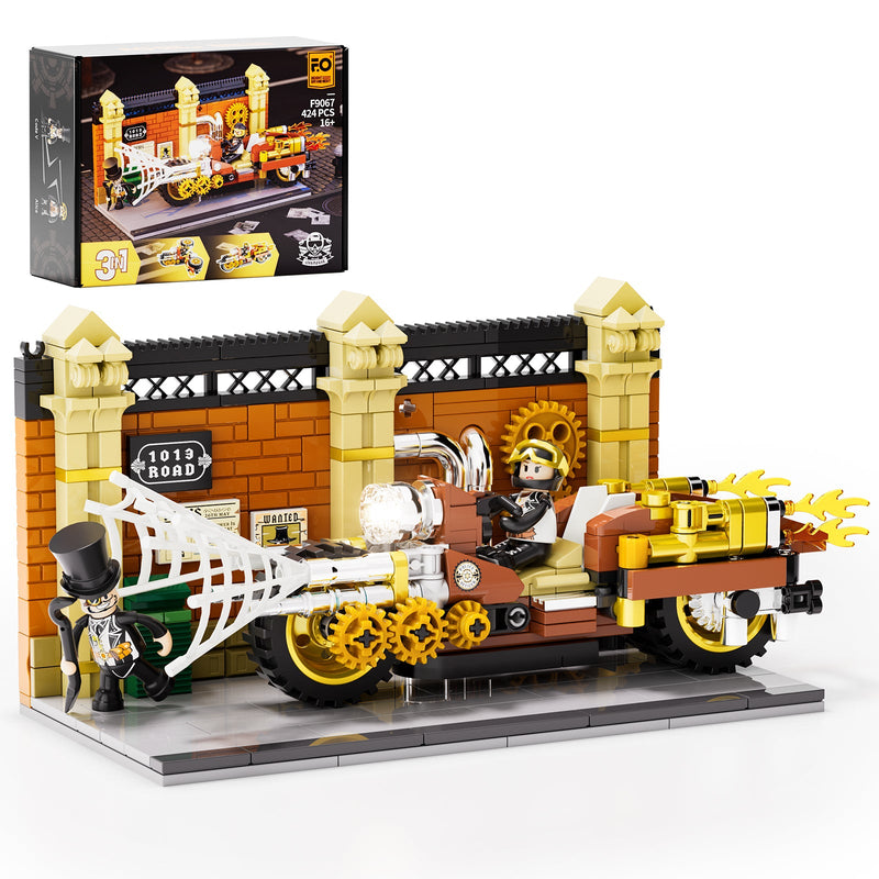 LUMIBRICKS - FUNWHOLE Steampunk Motorcycle Pursuit F9067