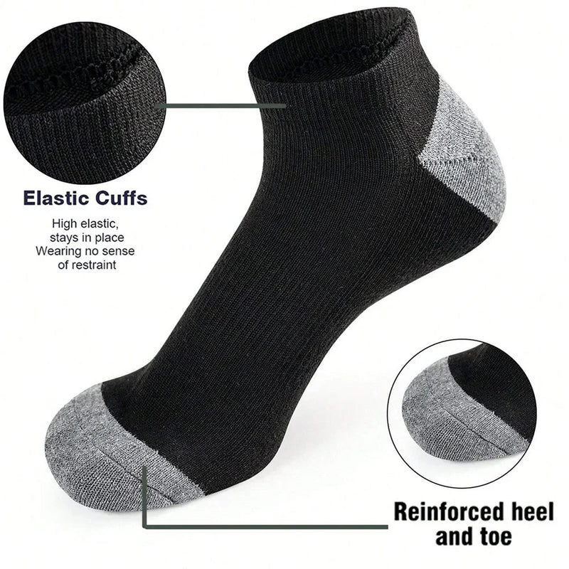 10 Pairs Breathable Low-Cut Sports Socks - Sweat-Absorbing & Odour-Free Comfort