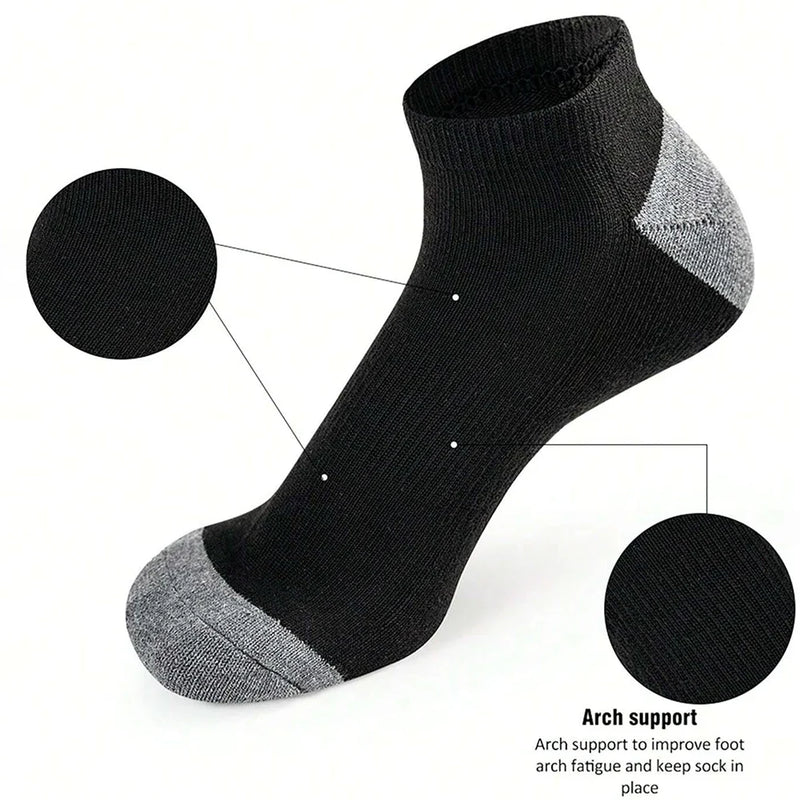 10 Pairs Breathable Low-Cut Sports Socks - Sweat-Absorbing & Odour-Free Comfort