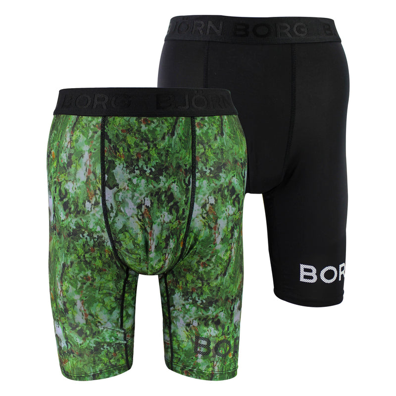2 Pack Performance Moisture-Wicking Boxers with Long Leg for Men