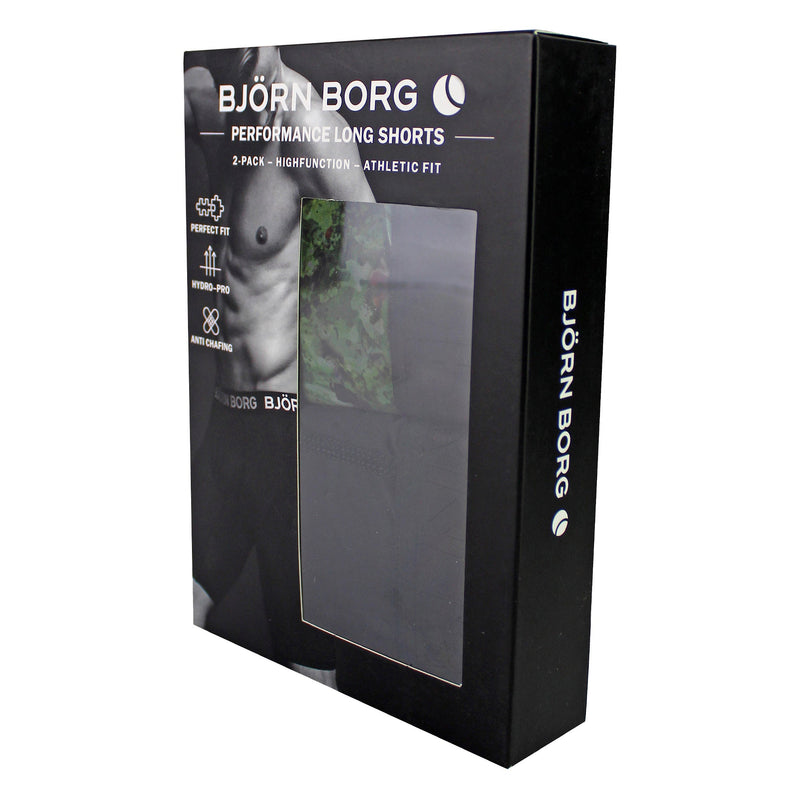 2 Pack Performance Moisture-Wicking Boxers with Long Leg for Men