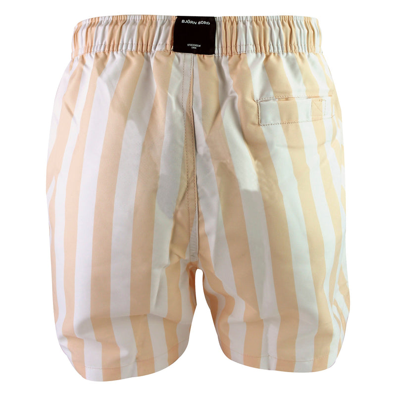 Loose Fitting Print Swimming Trunks With Pocket For Men