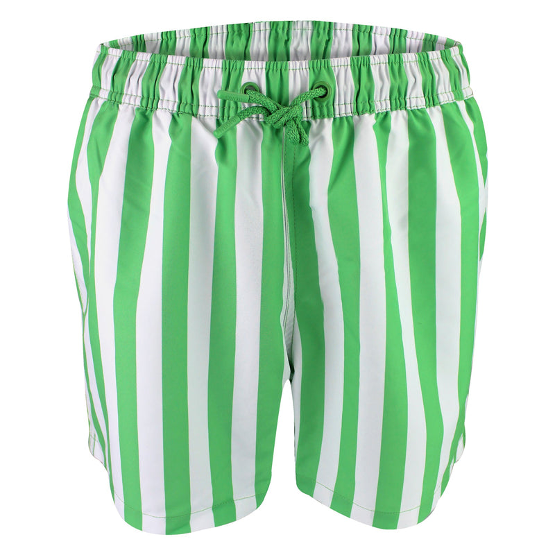 Loose Fitting Print Swimming Trunks With Pocket For Men