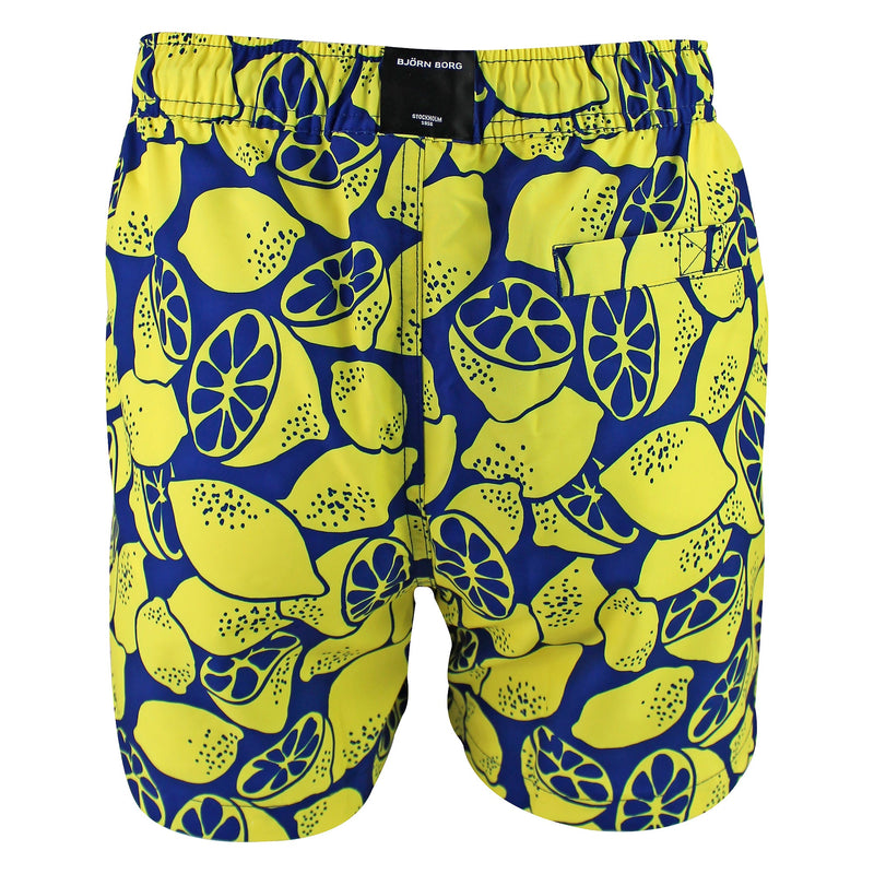Loose Fitting Print Swimming Trunks With Pocket For Men