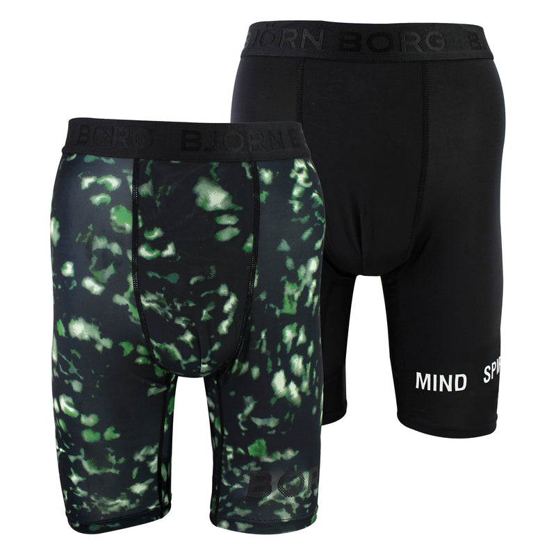 2 Pack Performance Moisture-Wicking Boxers with Long Leg for Men