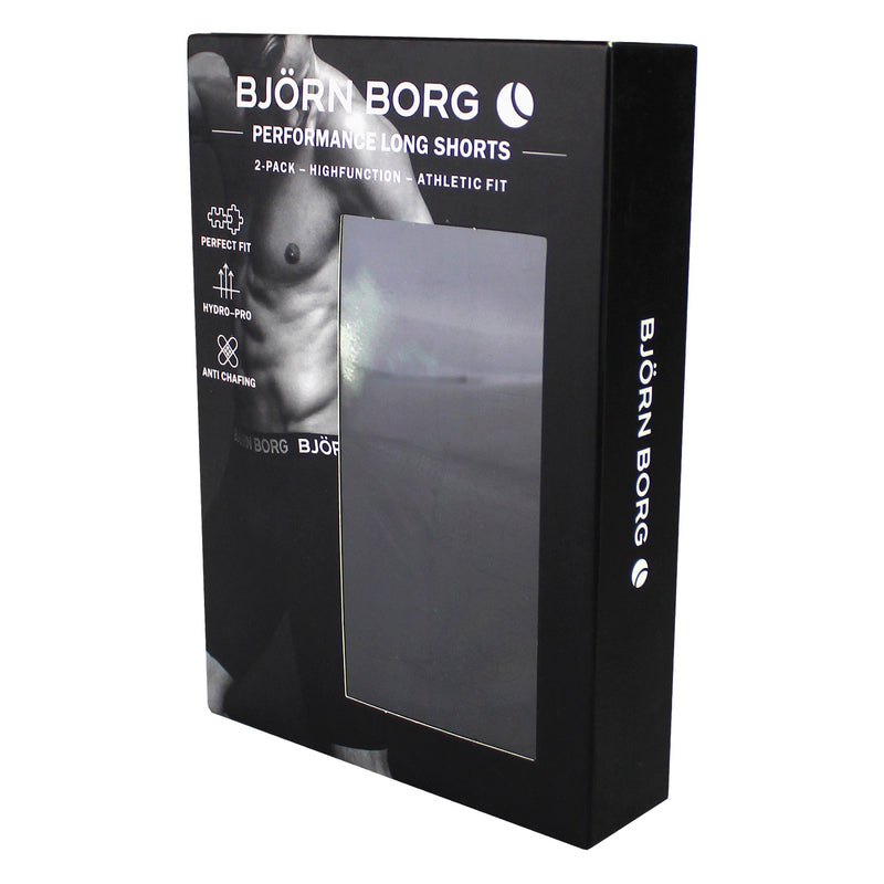 2 Pack Performance Moisture-Wicking Boxers with Long Leg for Men