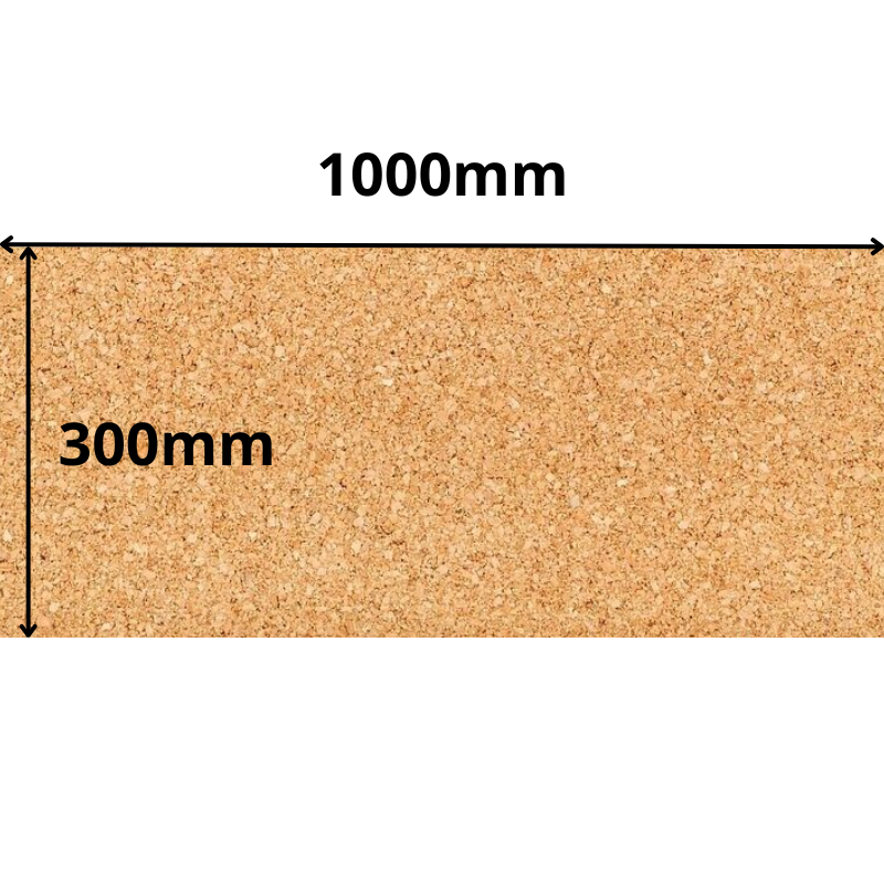Cork Sheet Roll - 1000x300mm - 2mm - Décor and DIY - Pack of 2