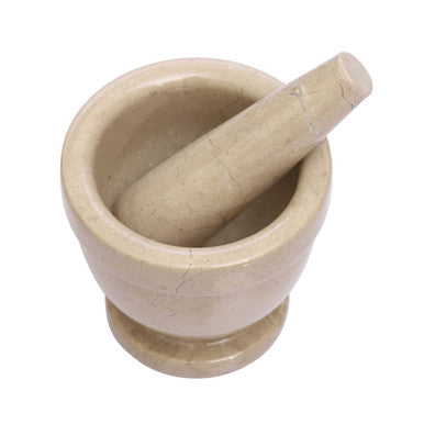 Champagne Marble Mortar and Pestle | Himaya
