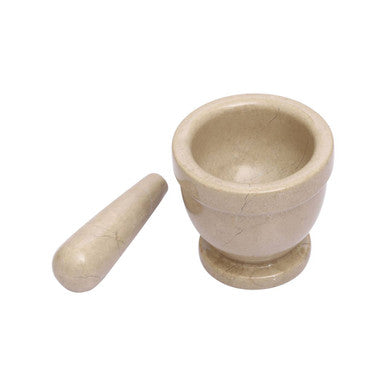 Champagne Marble Mortar and Pestle | Himaya