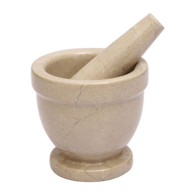 Champagne Marble Mortar and Pestle | Himaya
