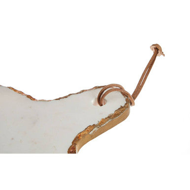 White Marble and Gold Serving Paddle Board | Empire