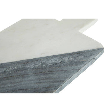 White and Grey Marble Paddle Chopping and Serving Board | Bulgari