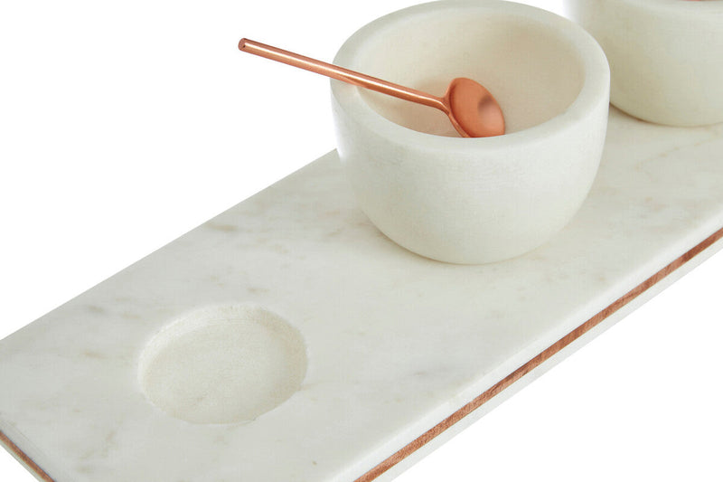 Marble Dip Bowls with Board Set | Monzaro