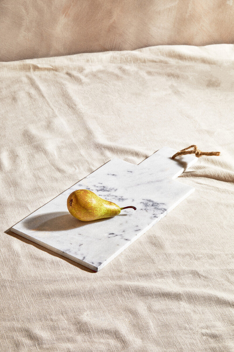 Rectangular White Marble Paddle Chopping and Serving Board | Kindia